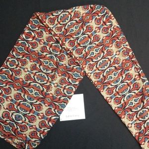 Burnt Orange and Blue Lularoe TC leggings NWT